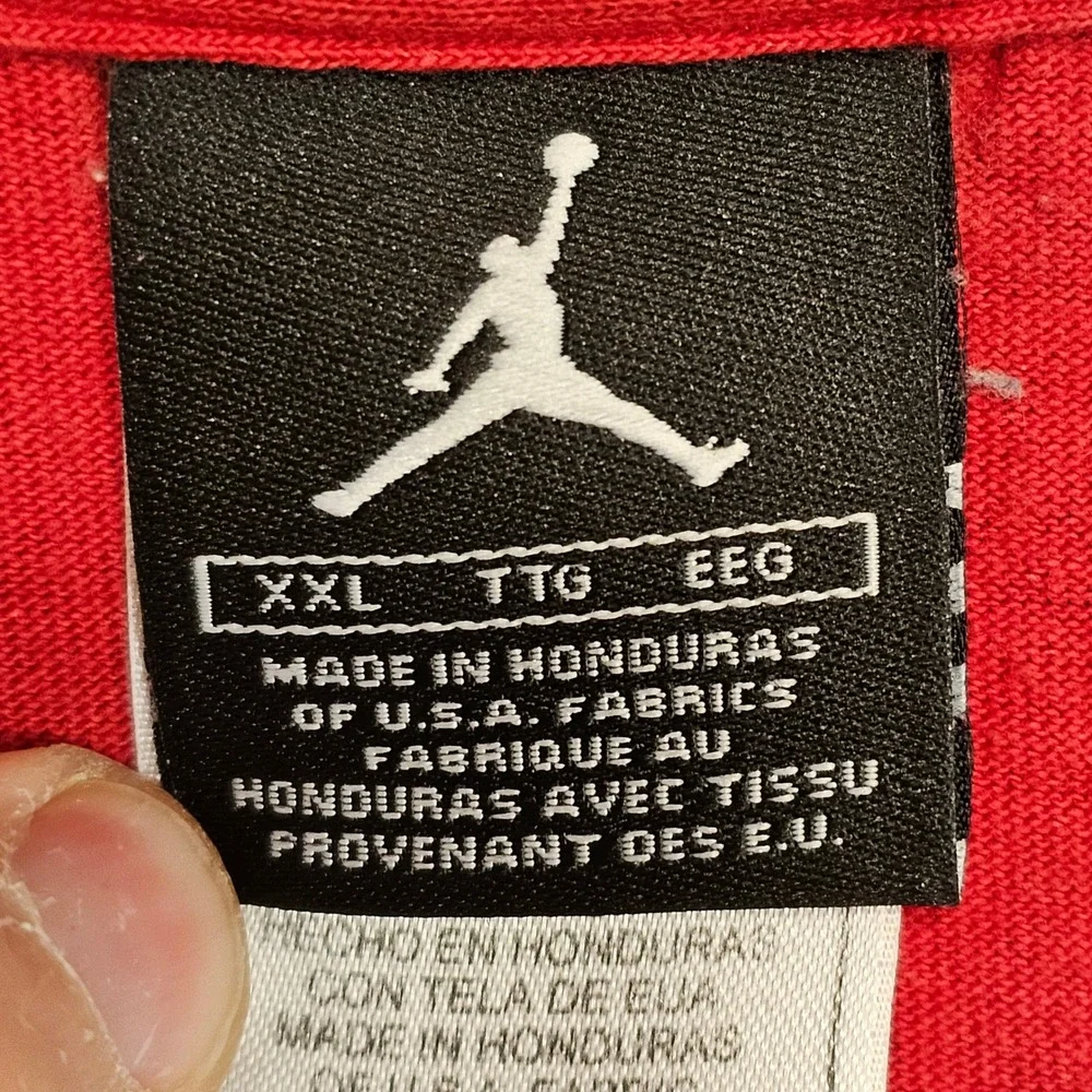 VTG Jordan Mens XXL Red Sleeveless Muscle Tee Jumpman Logo Cotton Shirt 1542